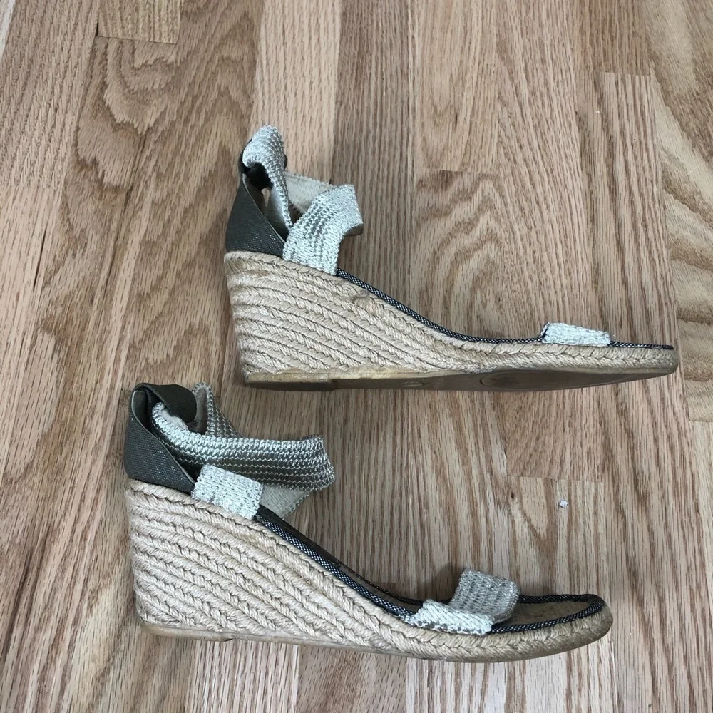Jean Michel Cazabat Espadrille Wedge Sandals Sz 40